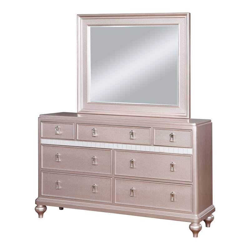 Dzhebel II Contemporary 2-piece 7-Drawer Dresser and Mirror Set by Copper Grove