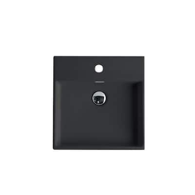 WS Bath Collections Plain 45W.01 Plain 17-11/16" Square Ceramic Vessel