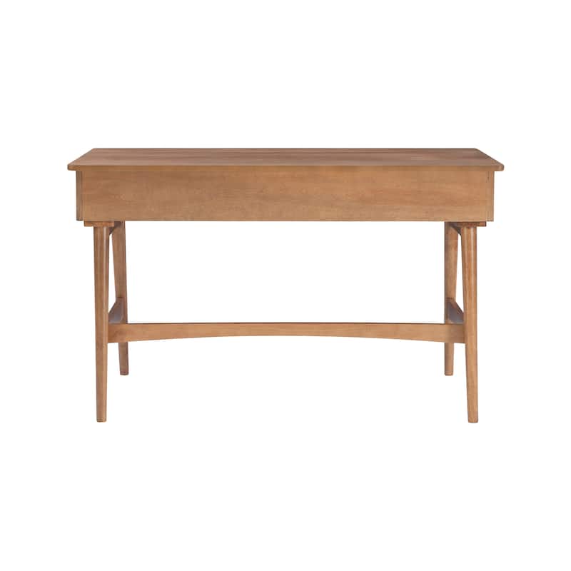 Lamine Rattan Mid-Century Desk