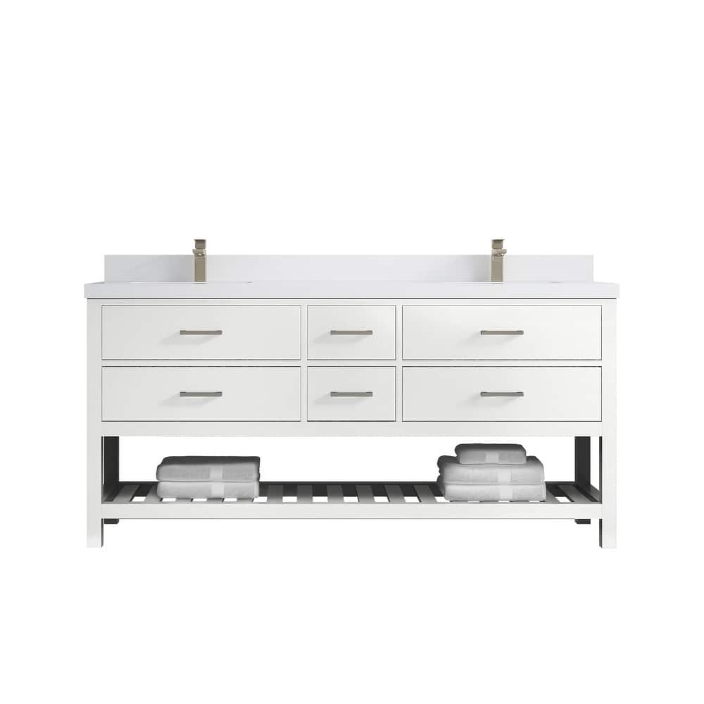 Willow Collections 72 in. W x 22 in. D Parker Double Sink Bathroom Vanity with Countertop