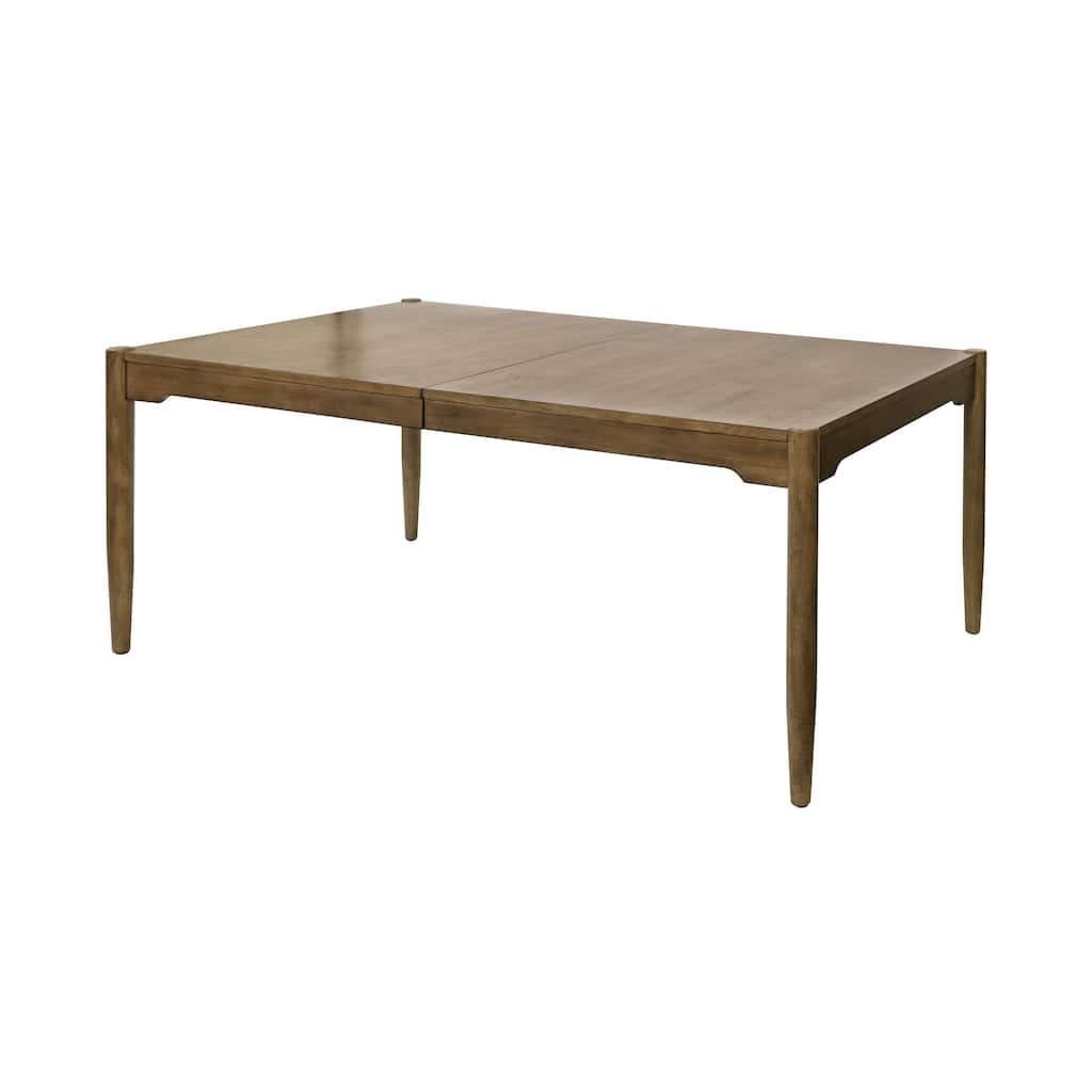 Modern Wood Rectangular Kitchen Dining Table, Brown - Large