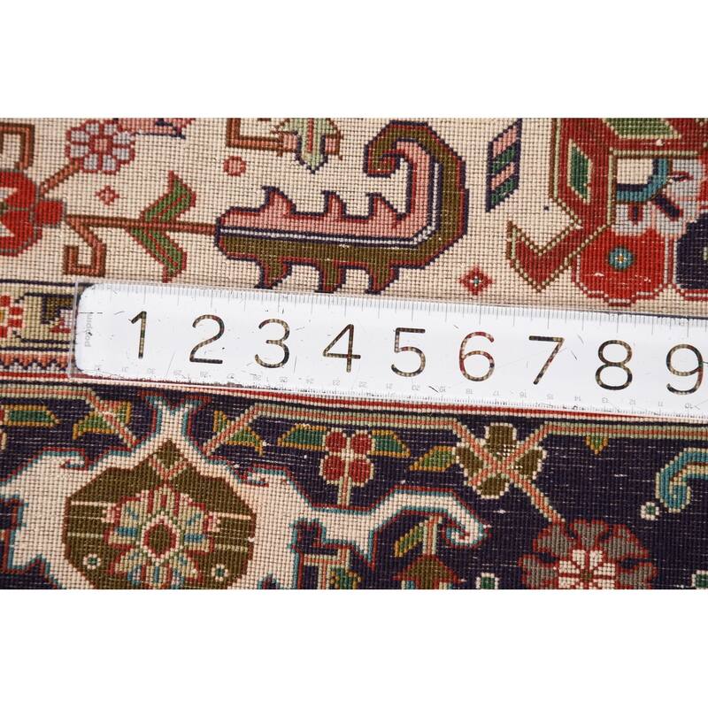 Orange Medallion Tabriz Persian Rug Handmade Wool Carpet - 4'11"x 6'6"