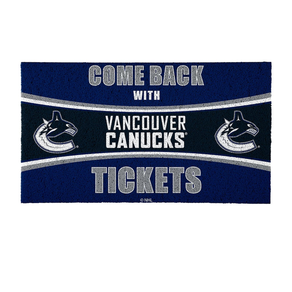 Toronto Maple Leafs 28 in. x 16 in. PVC "Come Back With Tickets" Trapper Door Mat