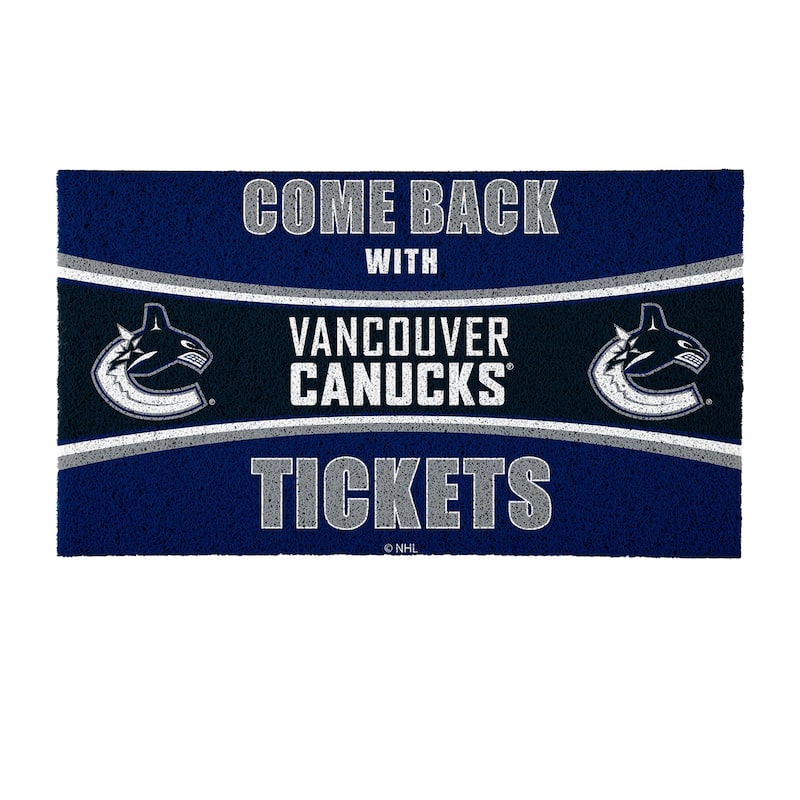 Toronto Maple Leafs 28 in. x 16 in. PVC "Come Back With Tickets" Trapper Door Mat