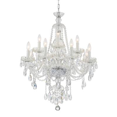 Timeless Home 12 Light Chandelier Candace Polished Chrome - Exact Size