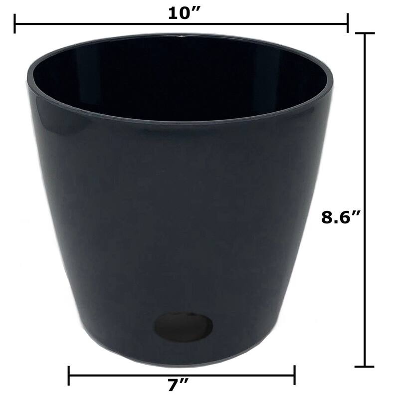 10" Round Self-Watering Indoor/Outdoor Bamboo Pot