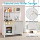 preview thumbnail 8 of 6, Wooden Kitchen Toy Set with Stove, Sink and Cooking Accessories - 24" x 12" x 33"