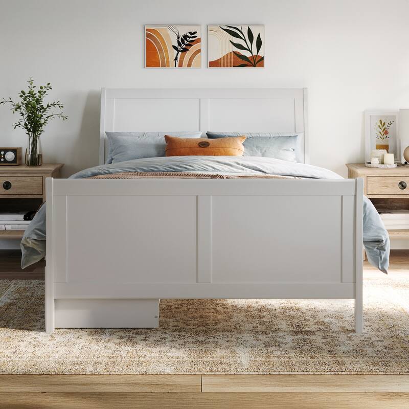 AFI Portland Platform Bed with Matching Footboard & Storage Drawers