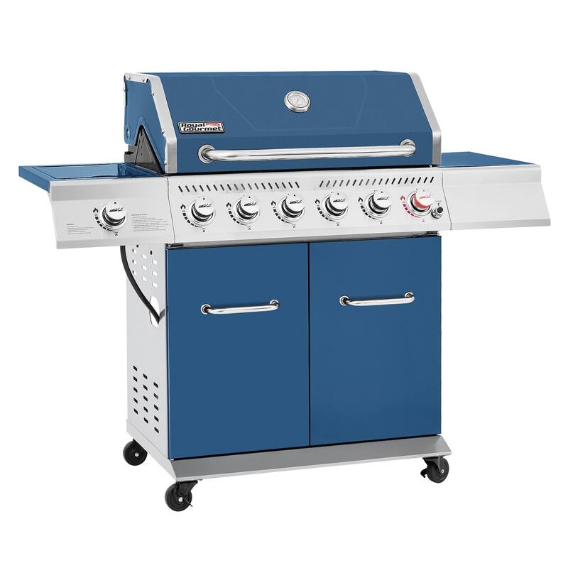 Royal Gourmet 6-Burner Gas Grill with Sear Burner and Side Burner - Blue
