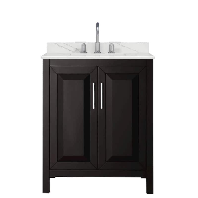 Daria 30-inch Single Vanity, 3 Hole Quartz Top
