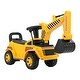 preview thumbnail 2 of 7, Kids Excavator Ride On Toy with Adjustable Shovel and Side Lever Control - 34" x 12" x 20.5"