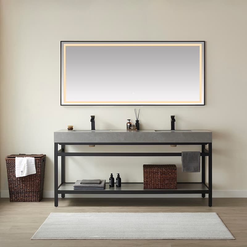 Miseno MV702572 Funes 72" Free Standing Double Basin Vanity Set with