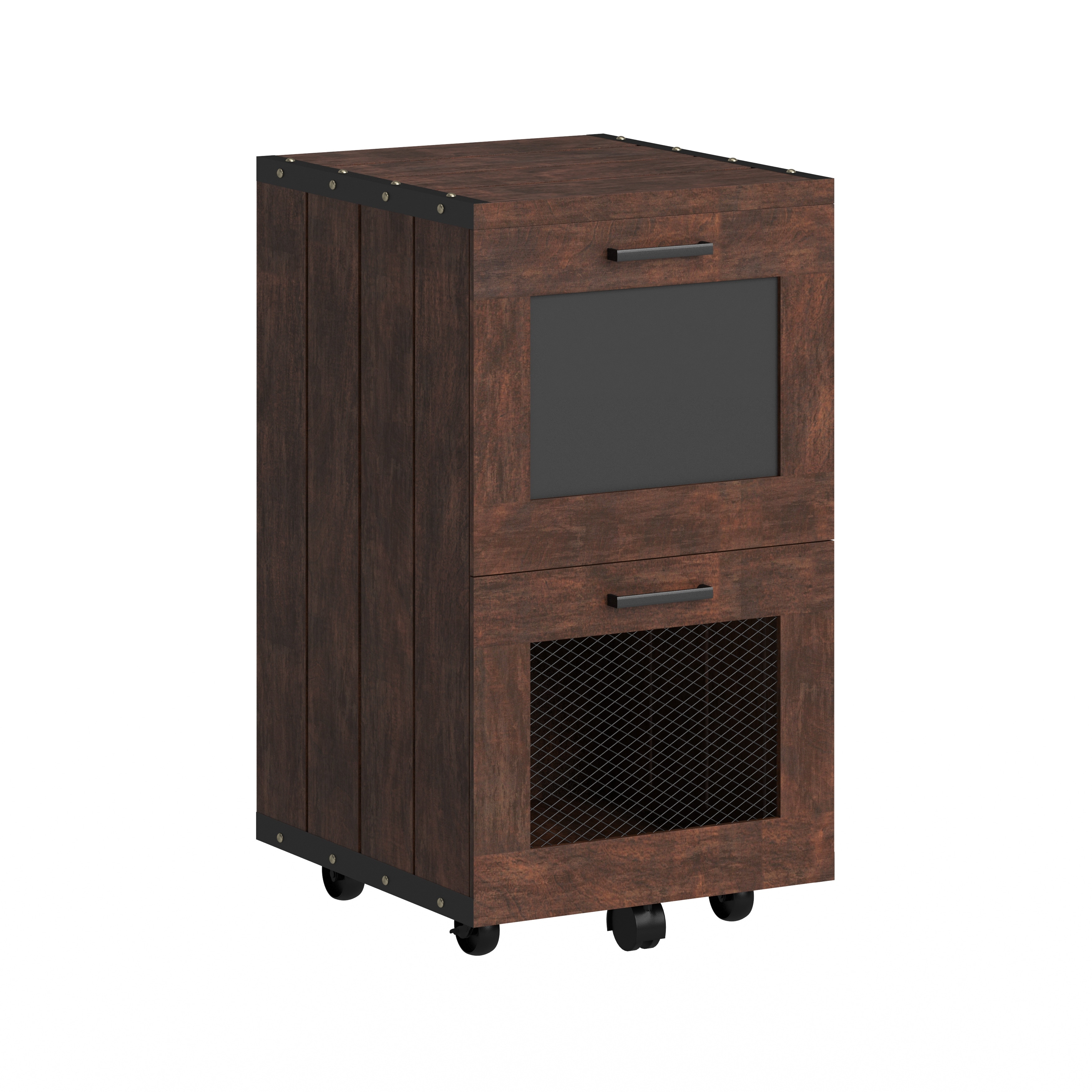 Furniture Of America Days Rustic Walnut 2 Drawer File Cabinet Overstock 14163436