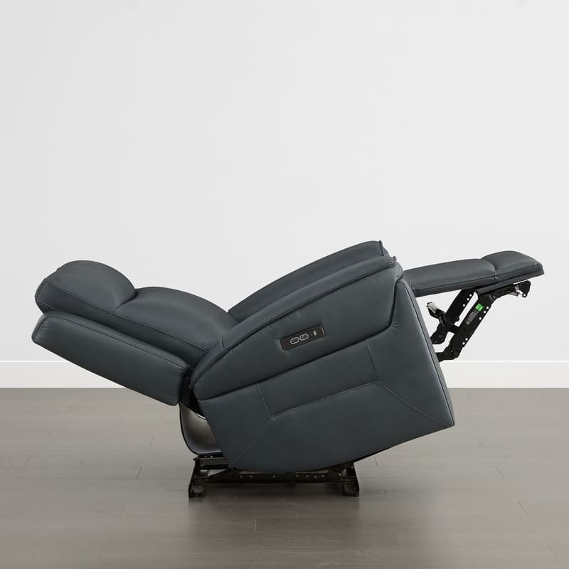 Spruce & Spring Dual Motors Genuine Leather Zero Gravity Recliner with Power Headrest