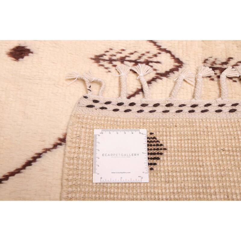 ECARPETGALLERY Hand-knotted Pak Finest Marrakesh Cream Wool Rug - 8'4 x 9'8