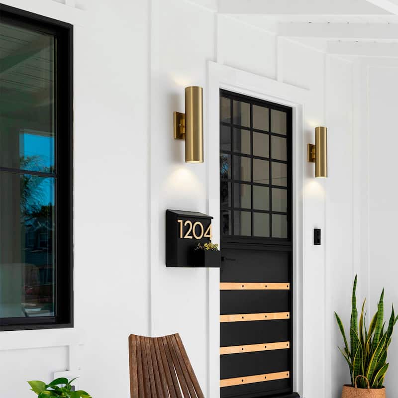 2 - Light Modern Industrial LED Outdoor Wall Sconce