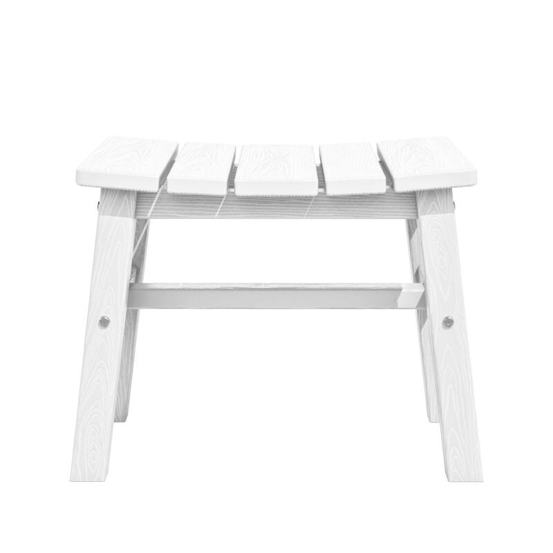 Outdoor Patio HDPE Ottoman Footstool, Extra Seat