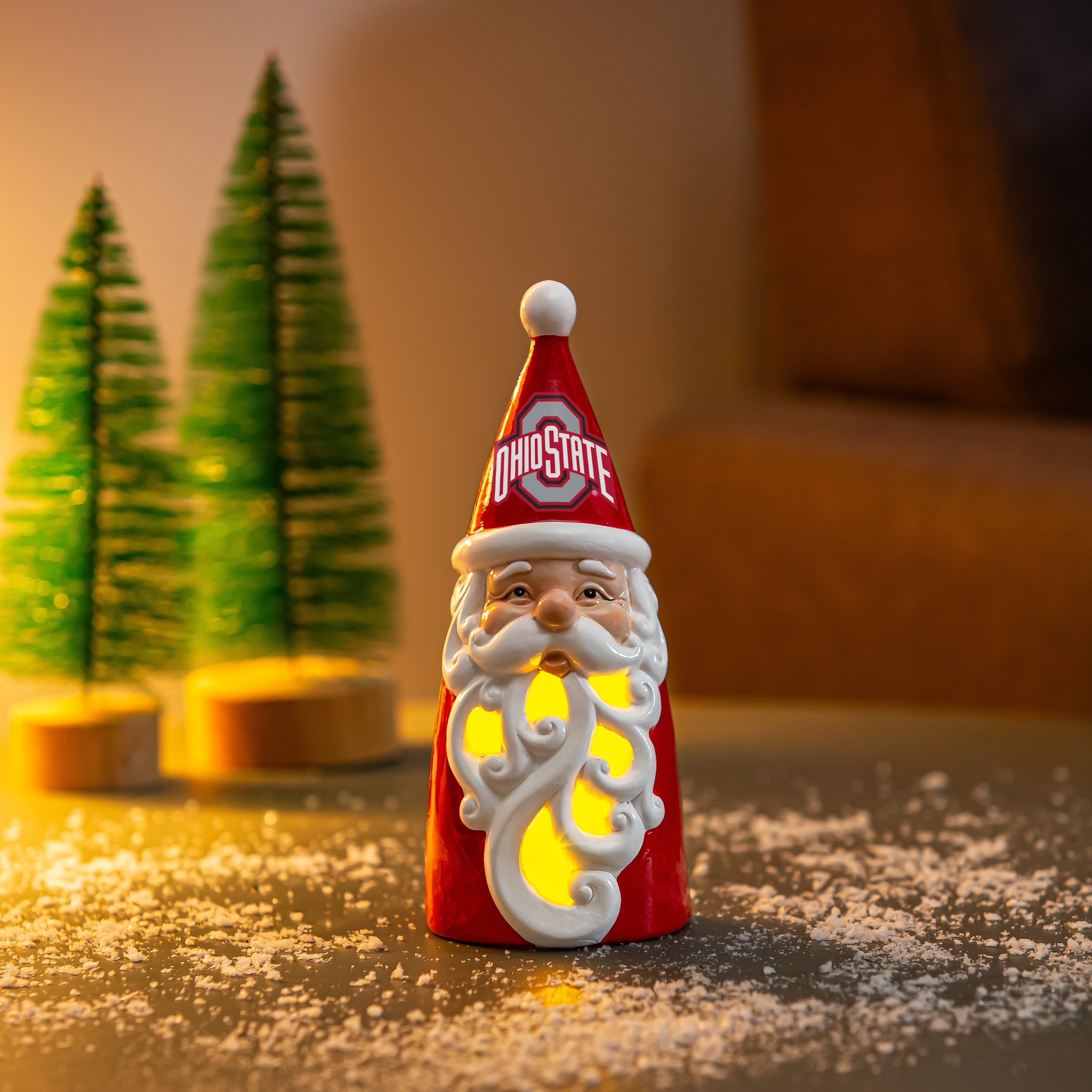 Ohio State University Santa LED Garden Statuary, 8"