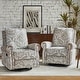 preview thumbnail 9 of 9, Roderich Farmhouse Floral Print Swivel Rocker Recliner with Rolled Arms Set of 2 by HULALA HOME