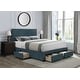 preview thumbnail 20 of 20, Lucas Contemporary Upholstered Queen Storage Bed