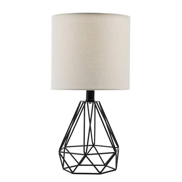 slide 11 of 13, CO-Z 18-Inch Modern Table Lamp with Open Frame Metal Base for Living Room Bedroom Black