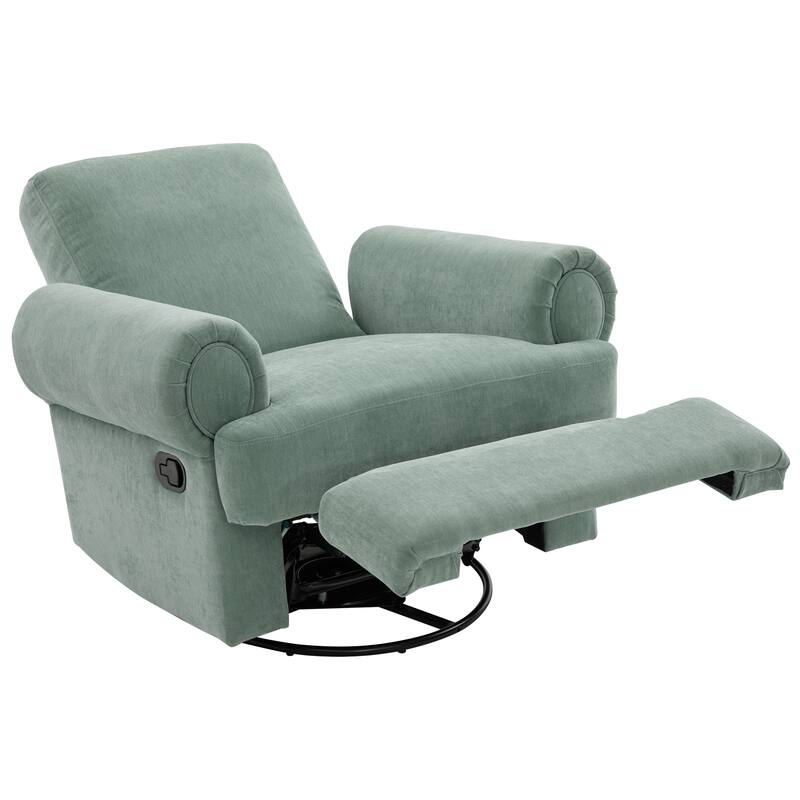 Manual Recliner Sofa Swivel Recliner Rocker Chair with Adjustable Backrest for Living Room, Bedroom, or Nursery