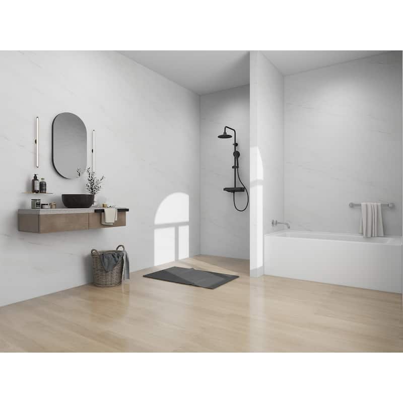 Vanity Art Alcove Soaking Acrylic Bathtub