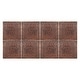 preview thumbnail 1 of 4, 4" x 4" Hammered Copper Tile - Quantity 8 (T4DBH_PKG8)