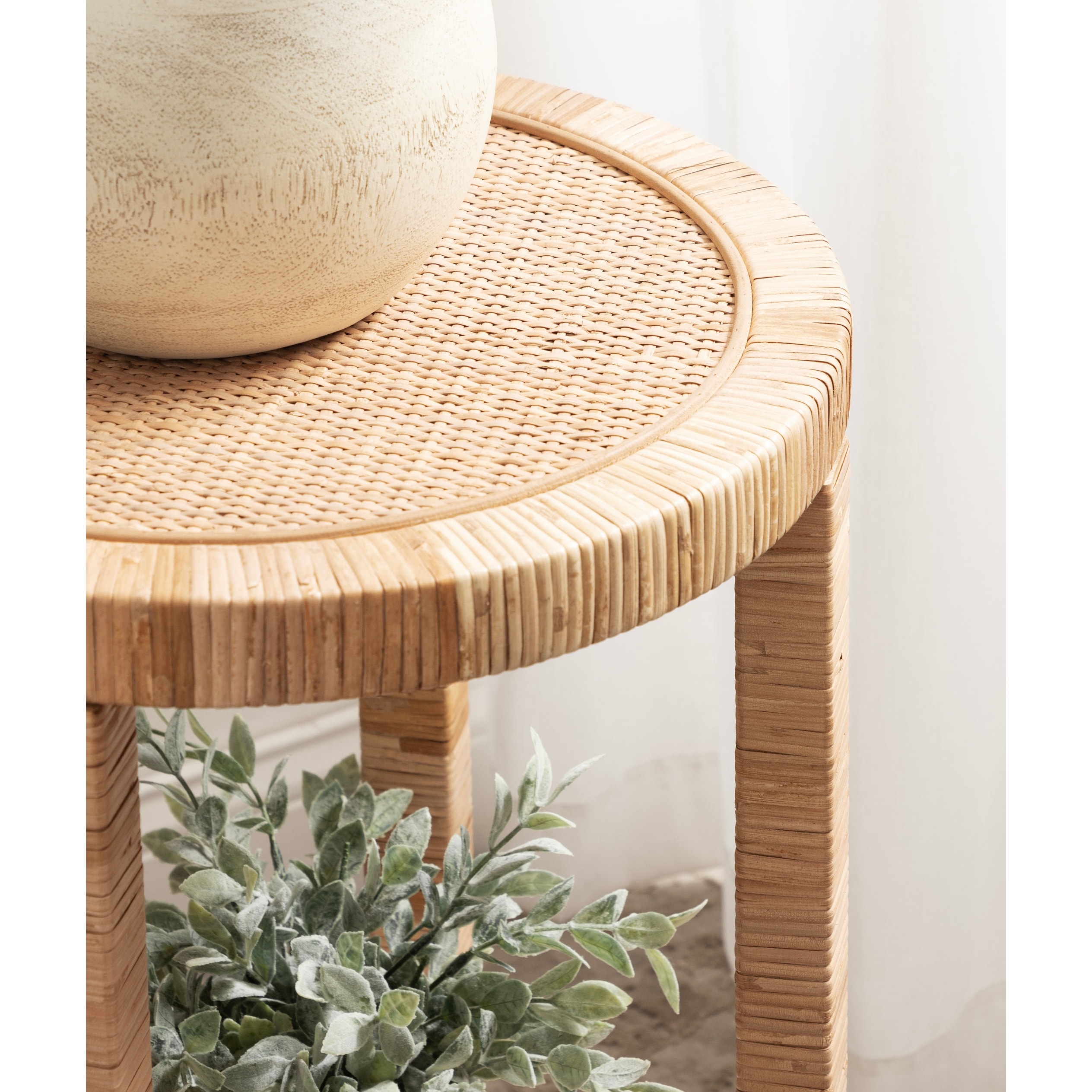 Kate and Laurel Rafina Rattan Side Table - 16x16x24 - Overstock