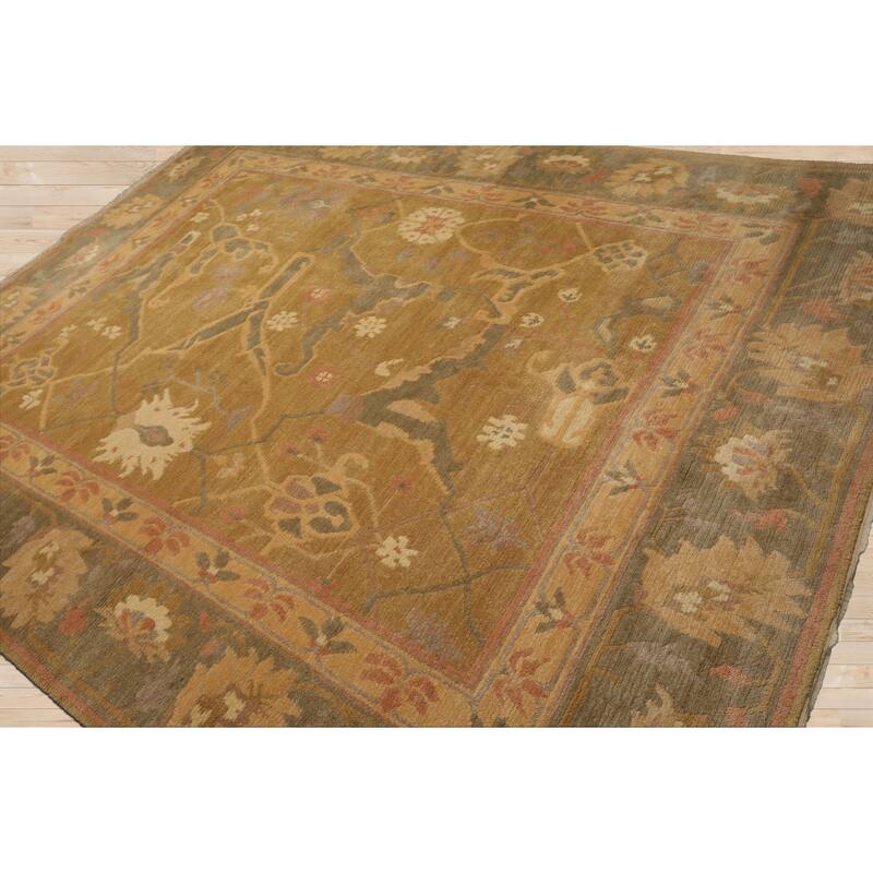 8x10 Hand Knotted Wool Mustard Tibetan Plush Pile 223 Bidjar Wash Rug - 8' x 10'