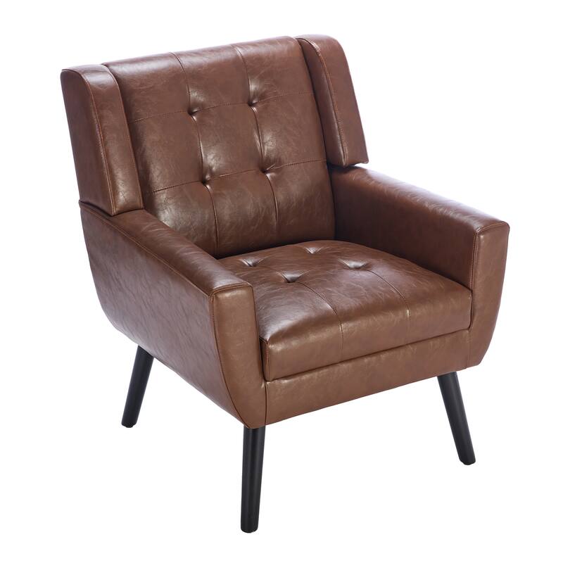 20.4'' Seat Wide Accent Chair with Tufted Back,Upholstered Armchairs for Living Room