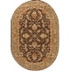 preview thumbnail 35 of 53, Artistic Weavers Coliseum Hand Tufted Traditional Border Wool Area Rug 6' x 9' Oval - Brown/Camel