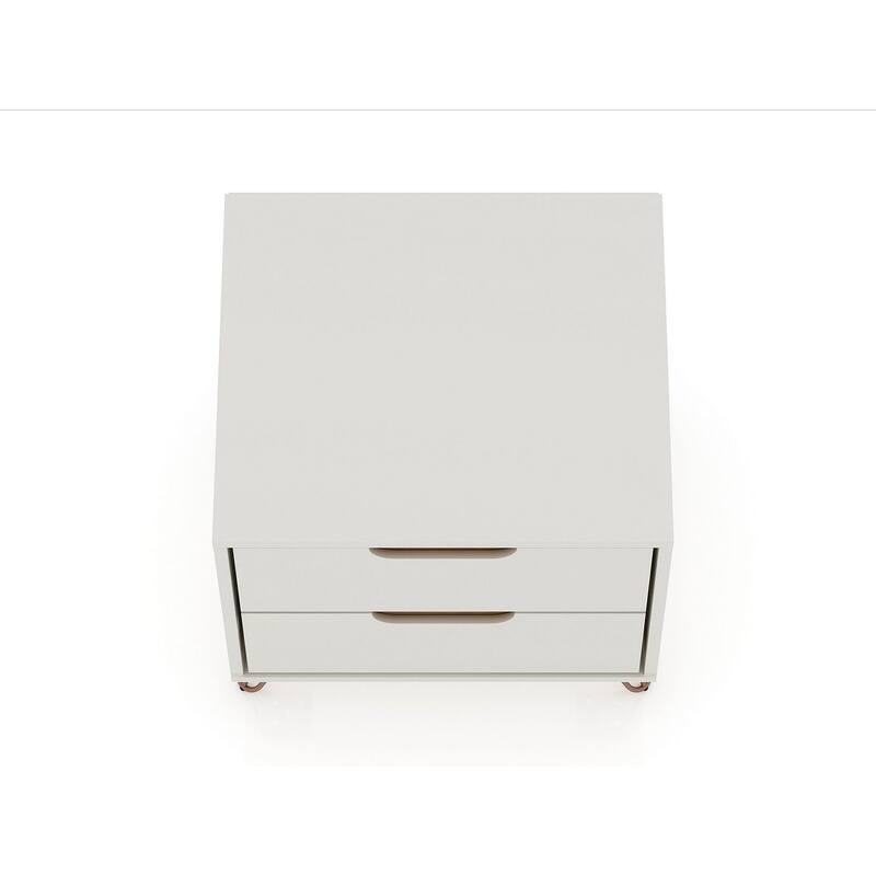 Manhattan Comfort Rockefeller 2-Drawer Nightstand (Set of 2)