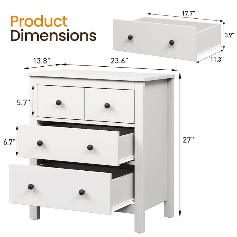 3-Drawer Dresser for Bedroom, Living Room & Entryway