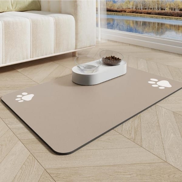 Pet Feeding Mat-Absorbent Dog Mat for Food and Water Bowl - Bed Bath &  Beyond - 39009285