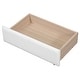 preview thumbnail 9 of 10, Kids Full Bed Frame Upholstered Platform Bed with LED Seashell Shaped Headboard and 2 Drawers, No Box Spring Needed, White
