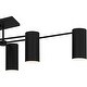 preview thumbnail 5 of 6, Foreland 6-Light Matte Black Semi-Flush Mount