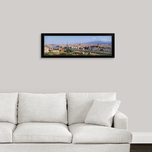 "City skyline Toscana Firenze Italy" Black Framed Print