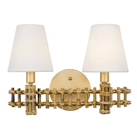 Nevis 2-Light Bath - French Gold