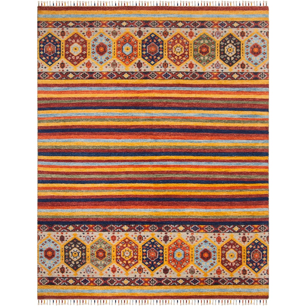 SAFAVIEH Hand-knotted Nomad Bozanka Southwestern Tribal Wool Rug