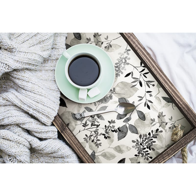 NuWallpaper Black Breezy Peel & Stick Wallpaper