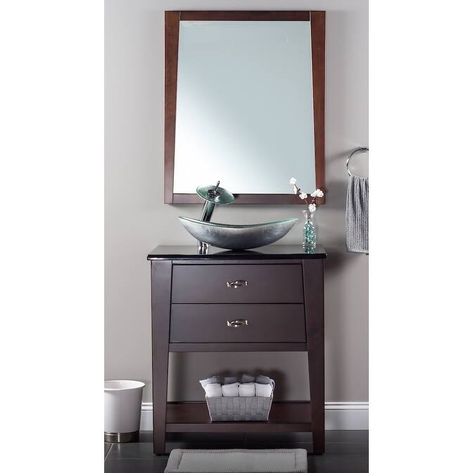 Miseno Painted Foil 21-1/2" Oval Glass Vessel Bathroom Sink