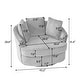 preview thumbnail 7 of 64, Oversized 43" W Plush Corduroy Recessed Arm Swivel Barrel Chair