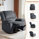 preview thumbnail 46 of 79, Vegan Leather Upholstered Push Back Manual Recliner Chair
