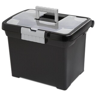 Sterilite Portable Lockable File Box Organizer with Handle (12 Pack ...