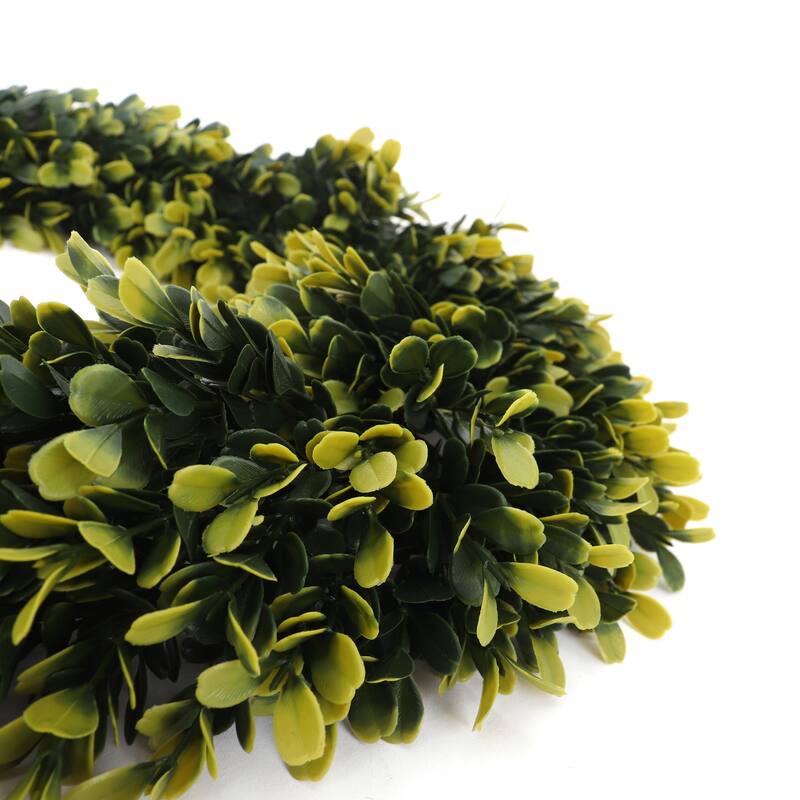 Golden Boxwood Wreath