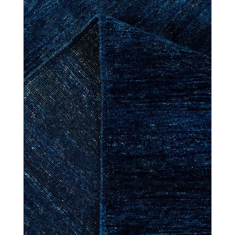 Overton Handknotted Wool Vintage Inspired Contemporary Eclectic Blue Area Rug - 17' 5" x 12' 0"