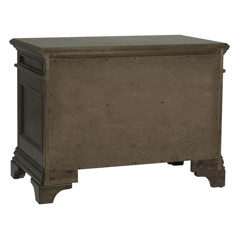 5-Drawer Wood File Cabinet Burnished Oak