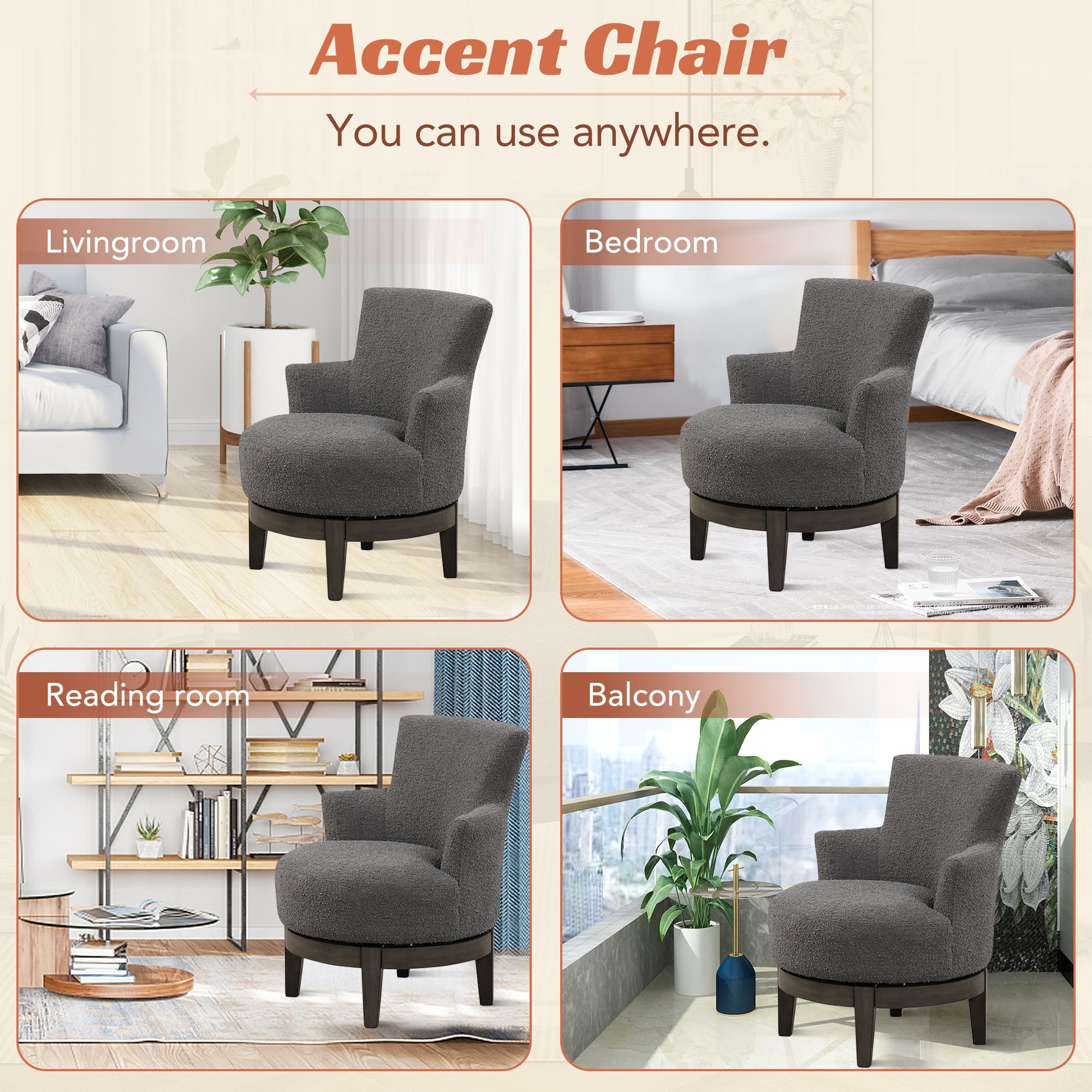 Nathaniel home clearance swivel accent chair