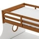 preview thumbnail 7 of 21, Furniture of America Luza 2-Piece Solid Wood Twin over Full Captain's Boat Bunk Bed and Dresser Kids Bedroom Set